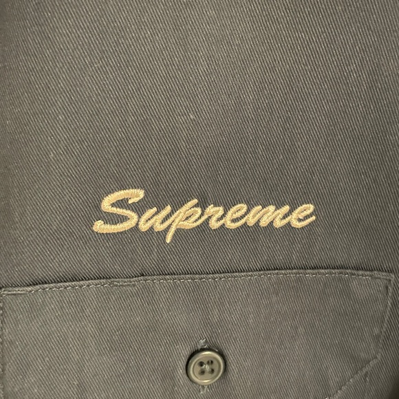 Supreme Mike Kelley Ahh…Youth! Navy Blue Work Shirt FW18 - Picture 4 of 4